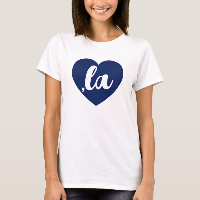T-shirt , la KAMALA coeur bleu démocrate texte (Devant)