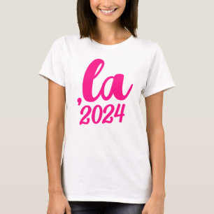 T-shirt , la Kamala virgule prononcer texte rose chaud 202