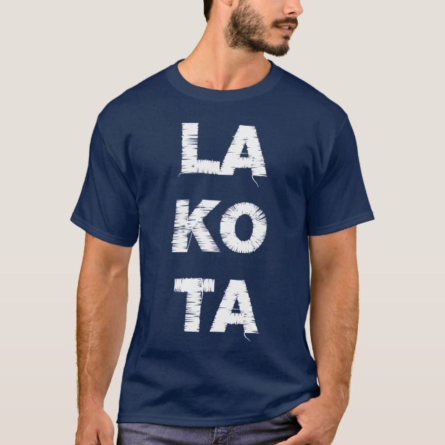T-shirt LA KO TA blanc (Devant)