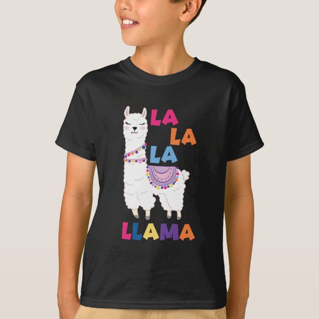 T-shirt La La La Llama - Drôle Chant Llama (Devant)