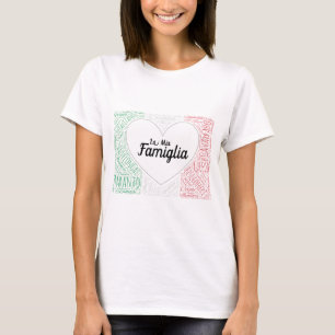 T-shirt La La Mia Familia donne un nom de famille le