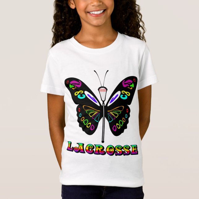 T-Shirt La lacrosse conçoit le papillon (Devant)