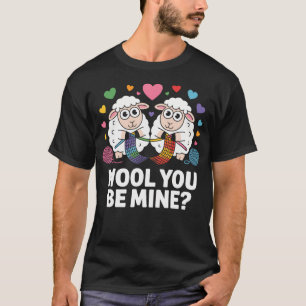 T-shirt La Laine Vous Serez Mienne Mouton Drôle Tricot