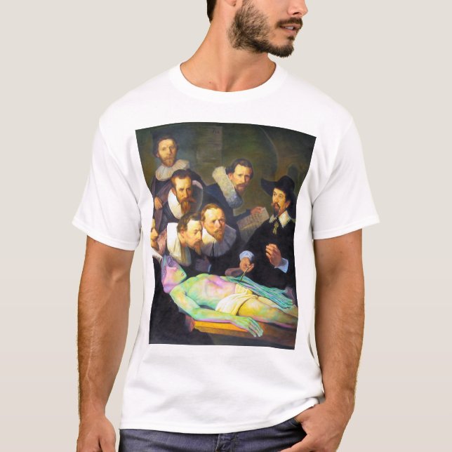 T-shirt La leçon d'anatomie Peinture moderne avec des homm (Devant)