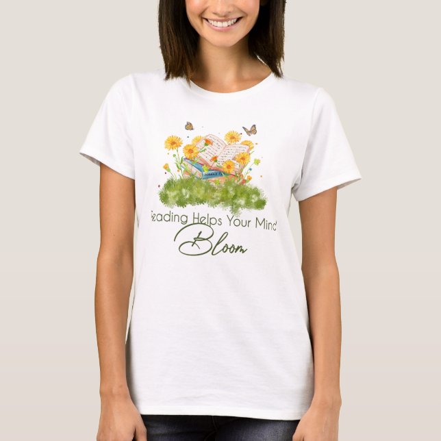 T-shirt La lecture aide à votre épanouissement mental (Devant)