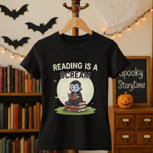 T-shirt La Lecture Bibliothécaire D'Halloween Est Un Cri