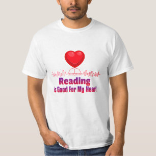 T-shirt La lecture est bonne pour mon cœur 
