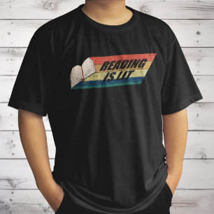 T-shirt La lecture est géniale - Livres de lecture Rétro V