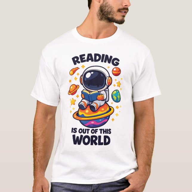 T-shirt La lecture est hors de ce monde (Devant)