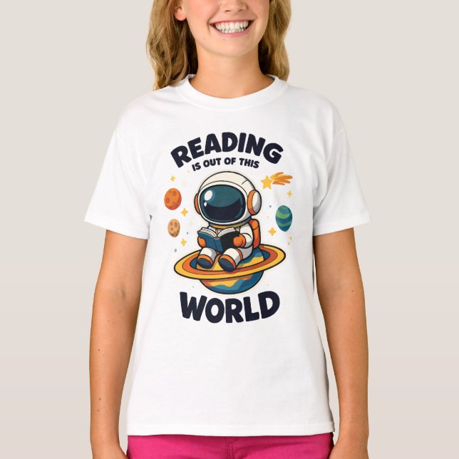 T-shirt La lecture est hors de ce monde (Devant)