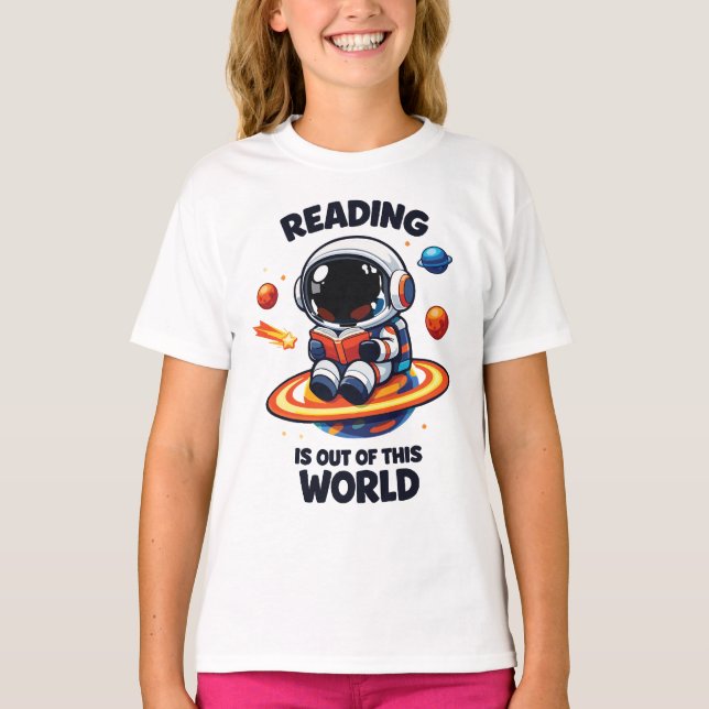 T-shirt La lecture est hors de ce monde (Devant)