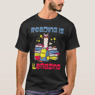 T-shirt La lecture est Llamazing Ver de livre Nerd de liv