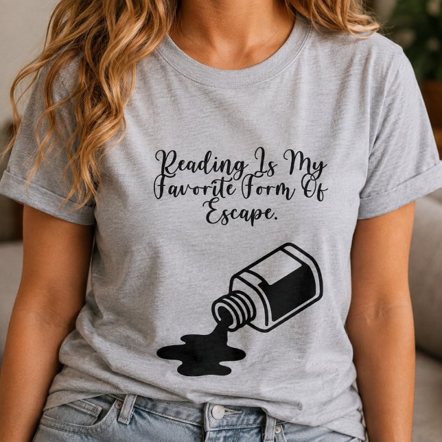 T-shirt La lecture est ma forme d'évasion préférée Bibliop (Créateur téléchargé)