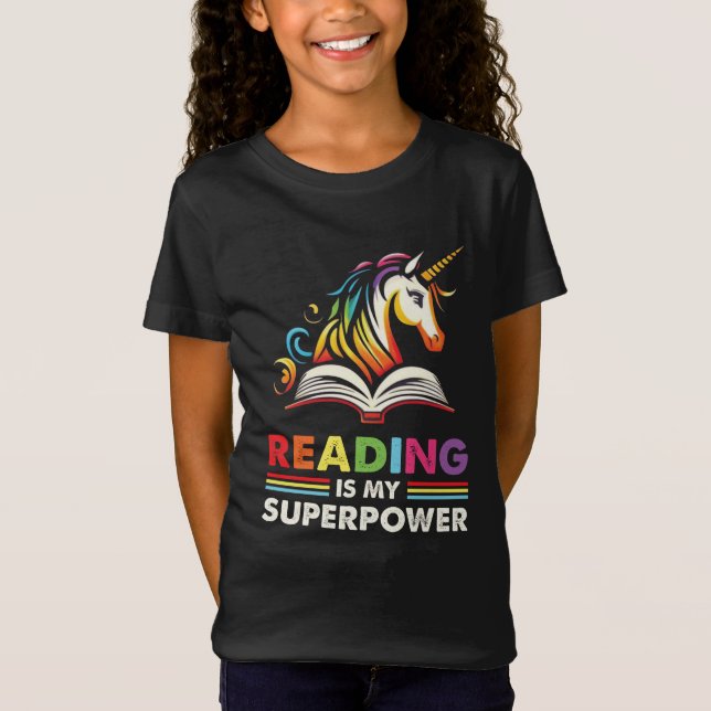 T-Shirt La lecture est ma superpuissance (Devant)
