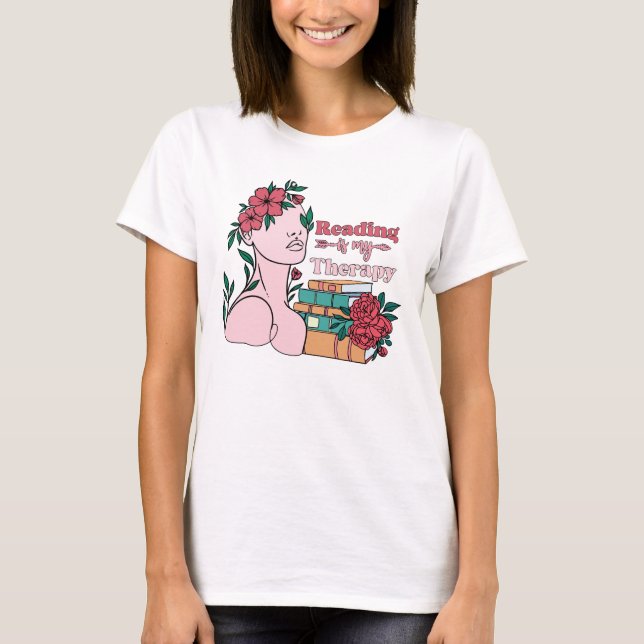 T-shirt La lecture est ma thérapie (Devant)