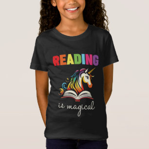 T-Shirt La lecture est Magique Rainbow Unicorn