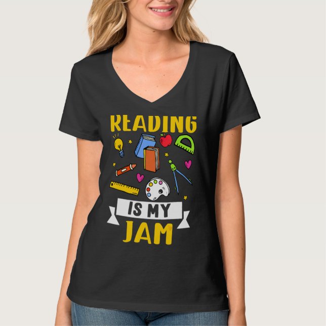 T-shirt La lecture est mon Jam Enseignant School Enfants L (Devant)