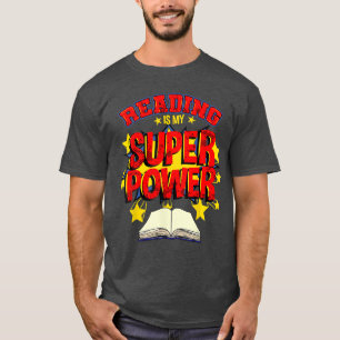 T-shirt La lecture est mon superpouvoir garçon de bande de