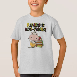 T-shirt La lecture est MOO-velous