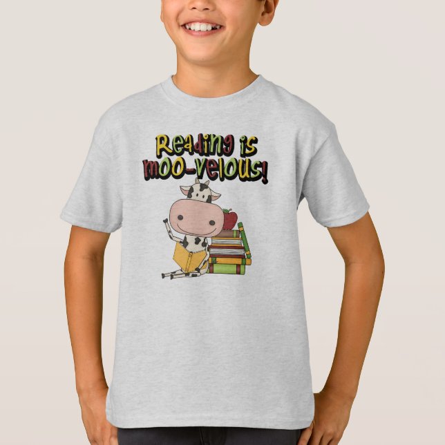 T-shirt La lecture est MOO-velous (Devant)