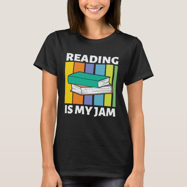 T-shirt La lecture est My Jam Retro Bookworm Librarian Ang (Devant)