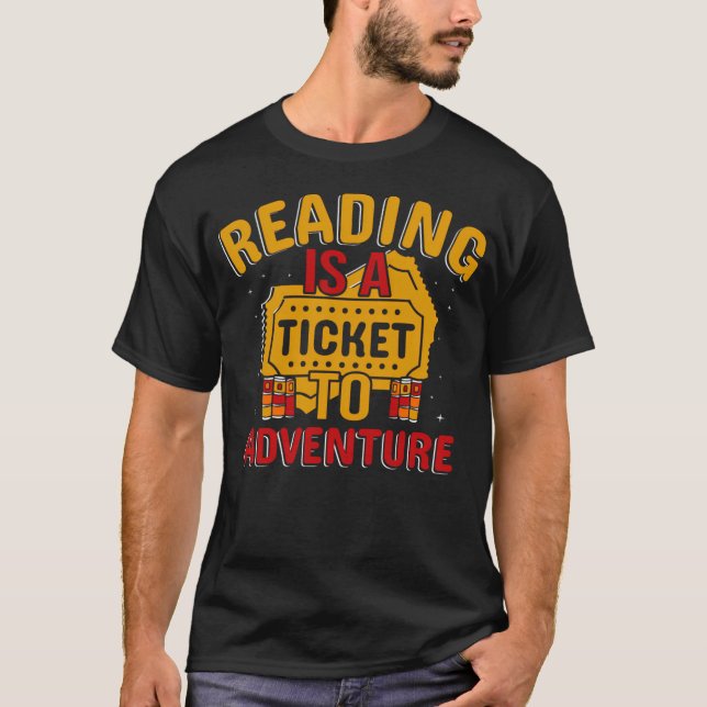 T-shirt La lecture est un billet pour l'aventure (2) (Devant)