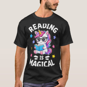 T-shirt La lecture est une bibliothécaire licorne mignonne
