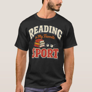 T-shirt La lecture rétro est mon sport préféré Bibliophile