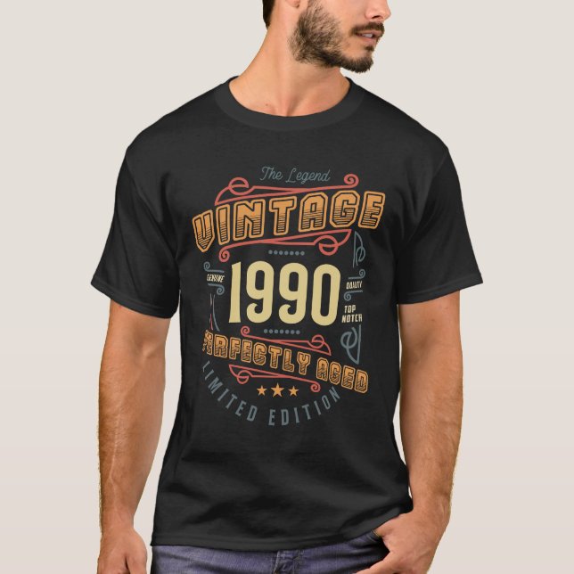 T-shirt La Légende 1990 Edition Limitée | Cadeau d'anniver (Devant)