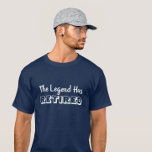T-shirt La légende a retiré la citation en typographie bla<br><div class="desc">T-shirt humour retraite pour hommes avec conception de typographie simple. Le design a la citation populaire de retraite qui dit "La Légende a pris sa retraite" et le modèle est mis en place pour vous pour éditer le dicton si vous le souhaitez. Le texte est écrit en gras, typographie blanche...</div>