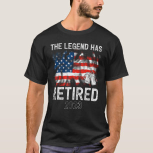 T-shirt La Légende A Retraité 2023 États-Unis Drapeau Amér