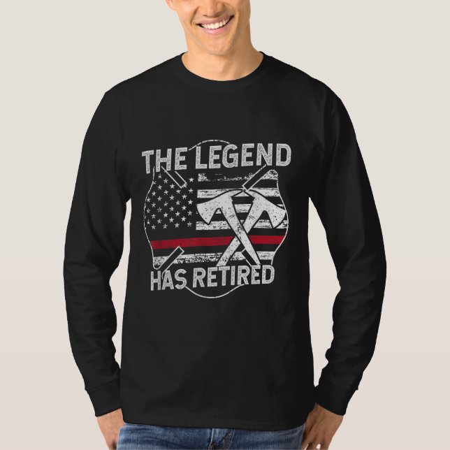 T-shirt La Légende A Retraité Le Pompier Retraité (Devant)