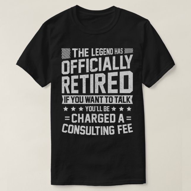 T-shirt La Légende A Retraité Officiellement Officier Homm (Design devant)