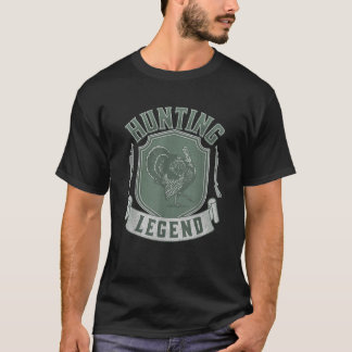 T-shirt La Légende De La Chasse À La Turquie Chasseur Dire