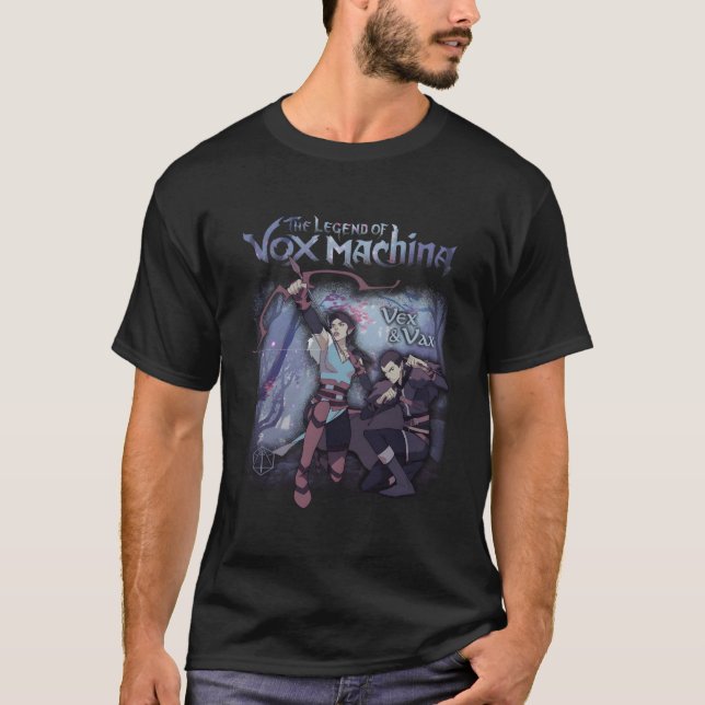T-shirt La Légende De Vox Machina Vex Et La Scène De La Fo (Devant)