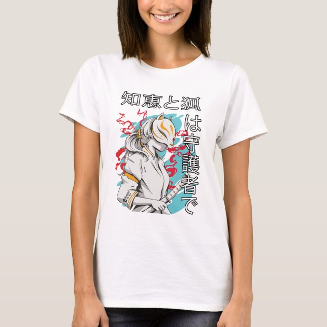 T-shirt La Légende Des Femmes Kitsune Blanc (Devant)