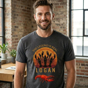 T-shirt La Légende Est Réelle Nom Personnalisé Écrevisse  