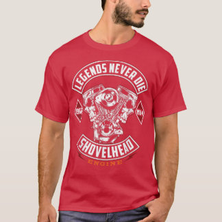 T-shirt La légende n'est jamais la moto de la vieille écol