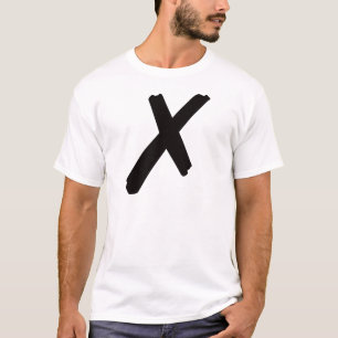T-shirt La lettre américaine anglaise "X "