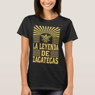 T-shirt La Leyenda De Zacatecas Mexique Aigle Aztèque Vint