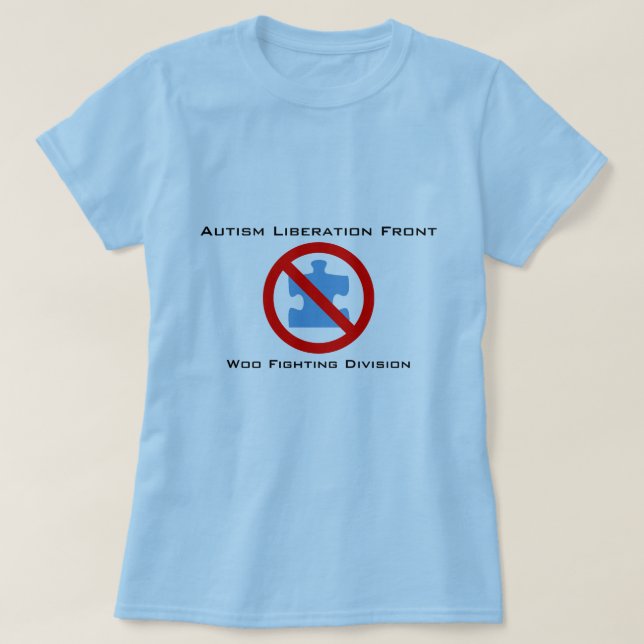 T-shirt La libération d'autisme courtisent le combat (Design devant)