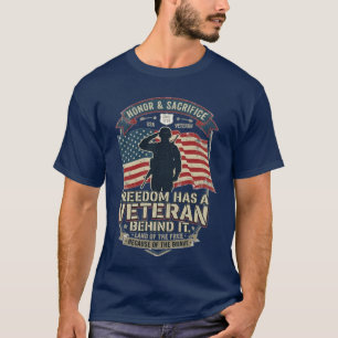 T-shirt La liberté a un vétéran derrière elle Vétéran patr