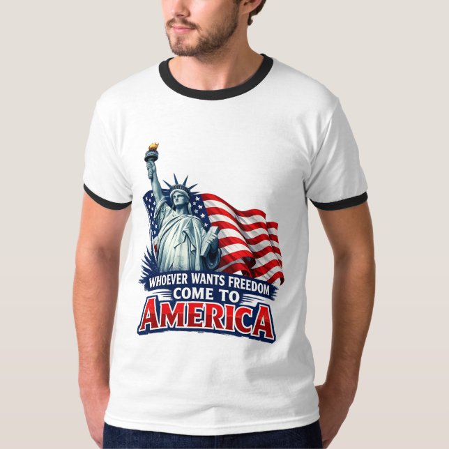 T-shirt La liberté commence ici (Devant)