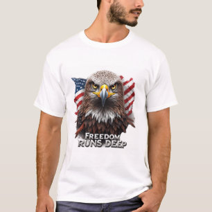 T-shirt La liberté court profond Décalque de fierté patrio