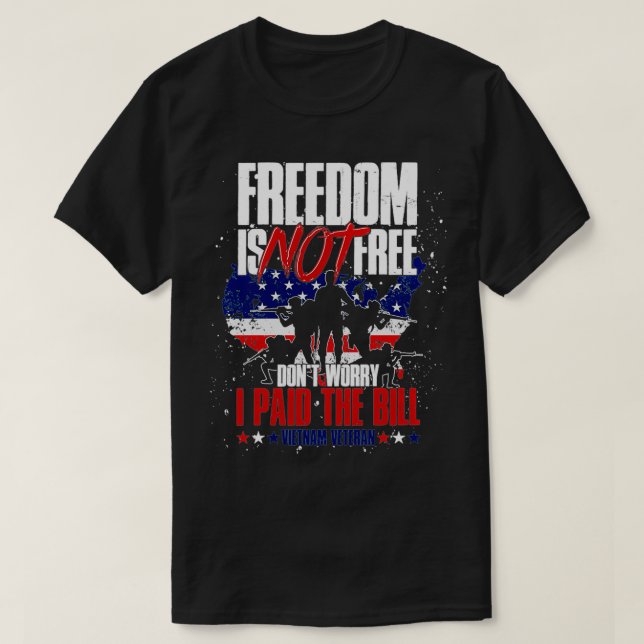 T-shirt La Liberté Du Drapeau Américain N'Est Pas Libre Ne (Design devant)