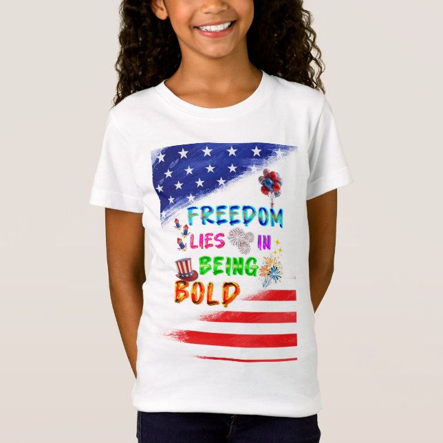 T-Shirt La liberté du Jersey réside dans l'audace (Devant)