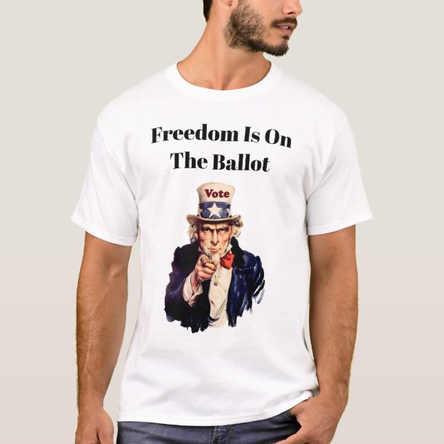 T-shirt La Liberté Est Au Vote En 2026 (Devant)