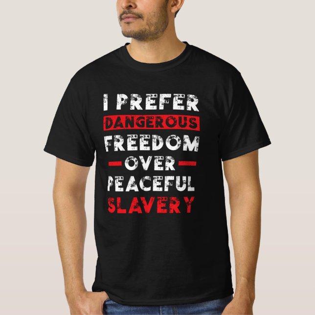 T-shirt La liberté face à la peur (Devant)