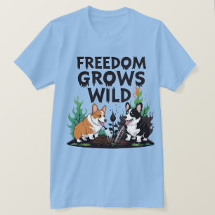 T-shirt La liberté grandit à l'état sauvage - Dessin animé