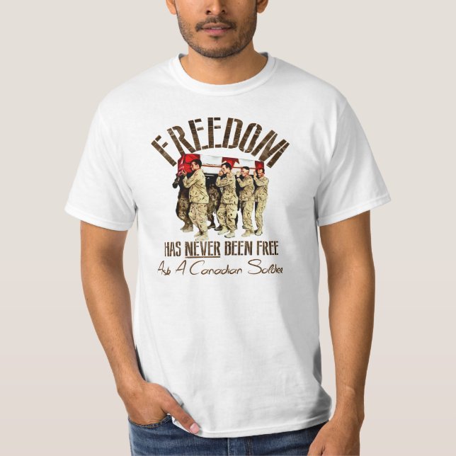 T-shirt La liberté n'a librement jamais été demandent à un (Devant)